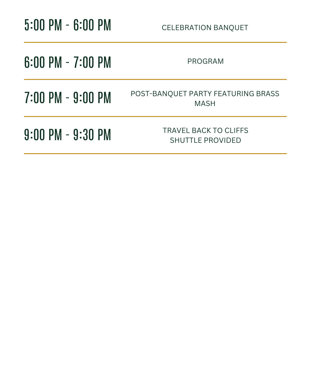 Friday Schedule Part 3